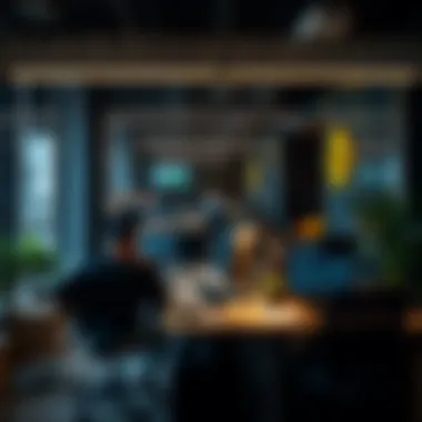 Interior workspace of Binance