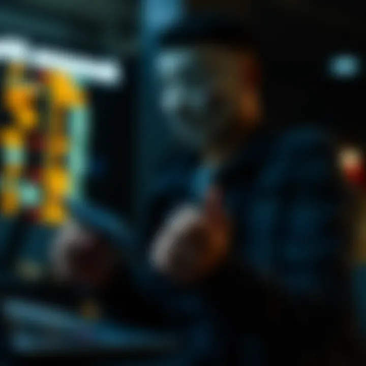 Conceptual representation of anonymous transactions in cryptocurrency