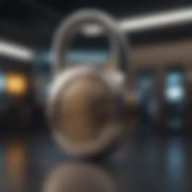 Secure Identity Verification in the Digital Age A digital lock symbolizing secure identity verification