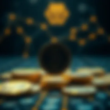 Visual representation of platform tokens showcasing blockchain infrastructure
